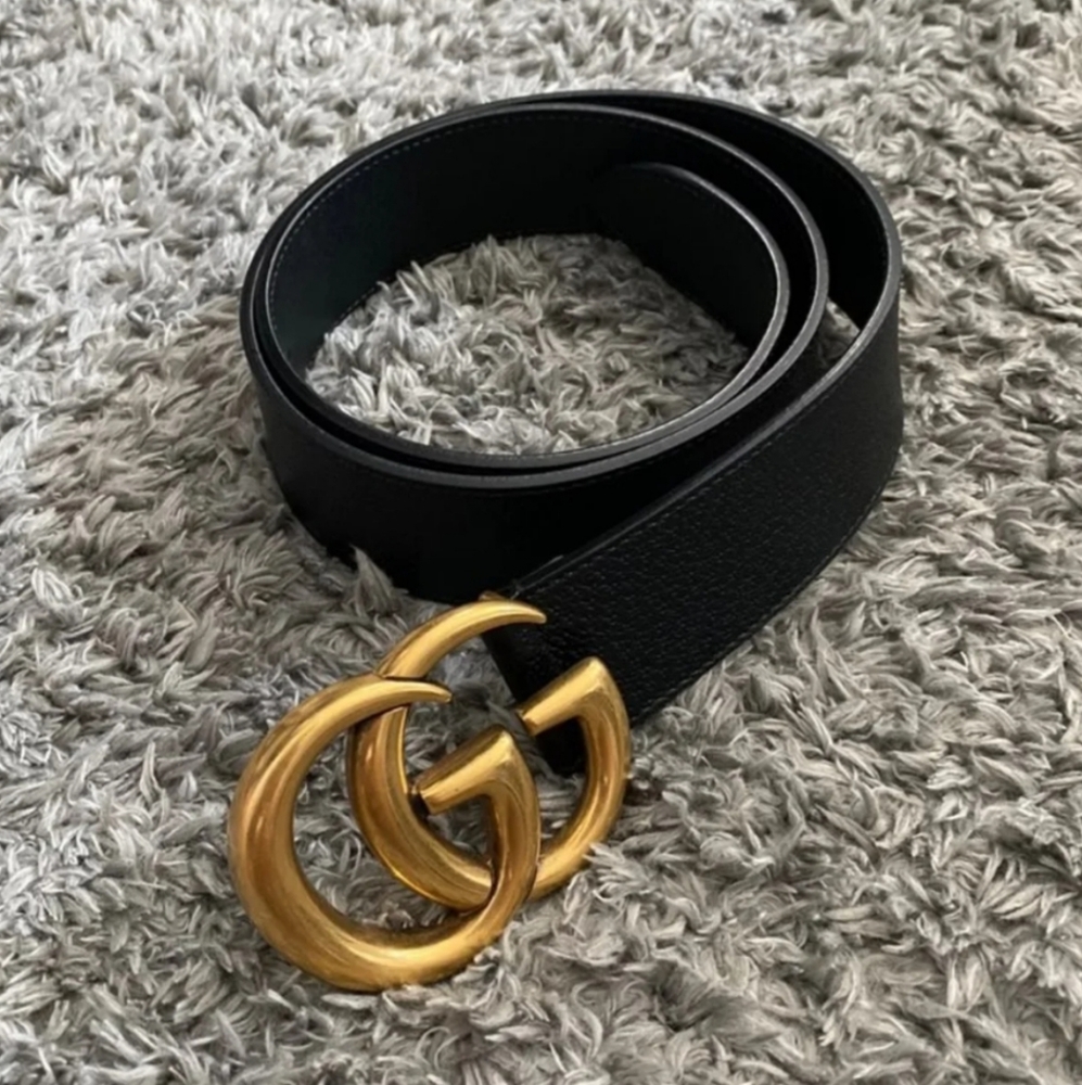 Authentic Gucci Belt Double GG Buckle Belt